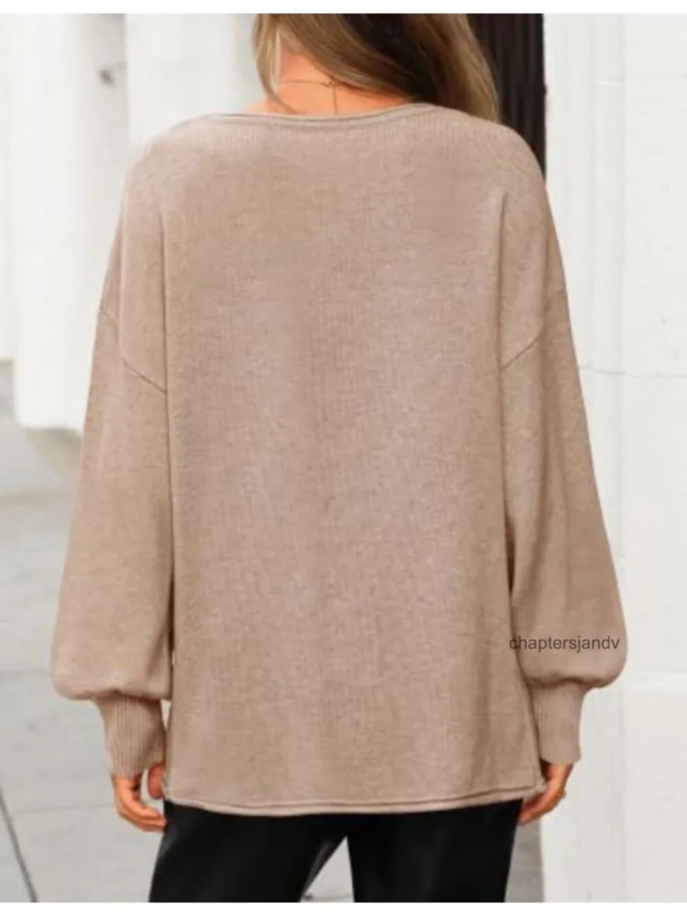 Women's Oversized Long Sleeve Casual Knit Sweater Pullover Crew Neck